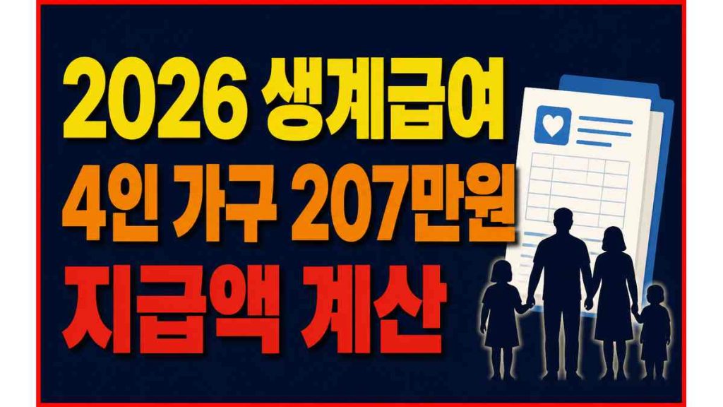 2026 생계급여