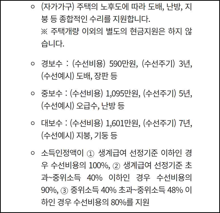 2026 주거급여 신청 자가가구 수선유지급여
